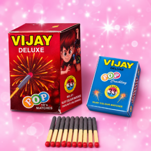 Deluxe Matches(10 box each10 sticks)10 தீப்பெட்டி (100 குச்சி) (10Pcs)